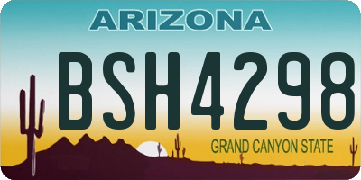 AZ license plate BSH4298