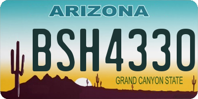 AZ license plate BSH4330