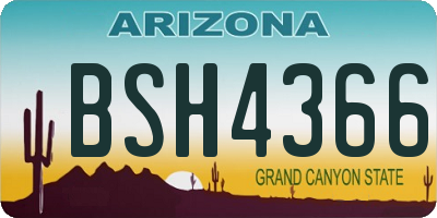 AZ license plate BSH4366