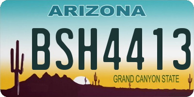 AZ license plate BSH4413