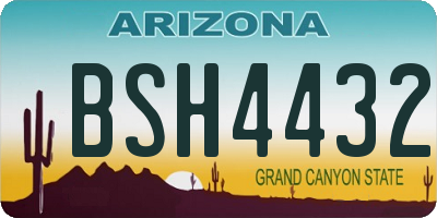AZ license plate BSH4432