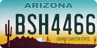 AZ license plate BSH4466