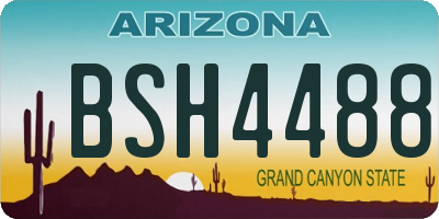 AZ license plate BSH4488