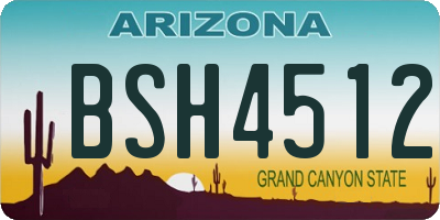 AZ license plate BSH4512