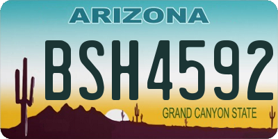 AZ license plate BSH4592