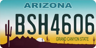 AZ license plate BSH4606