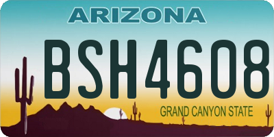 AZ license plate BSH4608