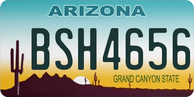 AZ license plate BSH4656
