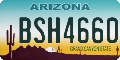 AZ license plate BSH4660
