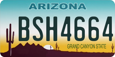 AZ license plate BSH4664