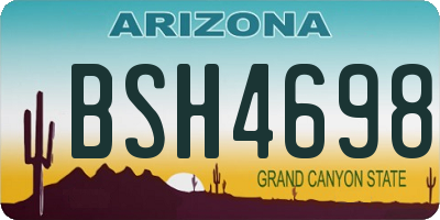 AZ license plate BSH4698