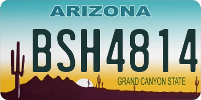 AZ license plate BSH4814