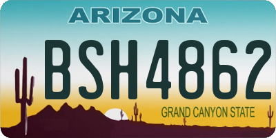 AZ license plate BSH4862