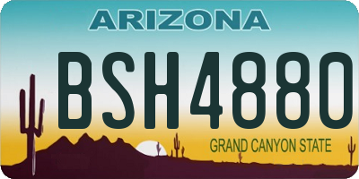 AZ license plate BSH4880