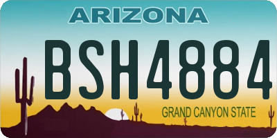 AZ license plate BSH4884