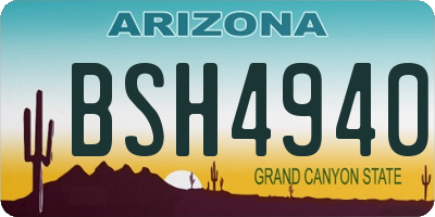 AZ license plate BSH4940