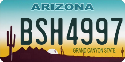 AZ license plate BSH4997