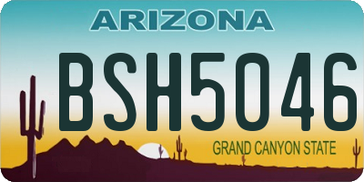 AZ license plate BSH5046