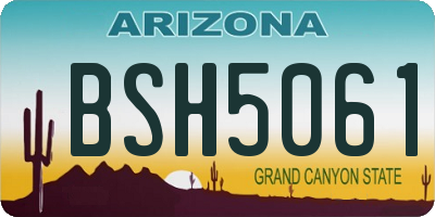 AZ license plate BSH5061