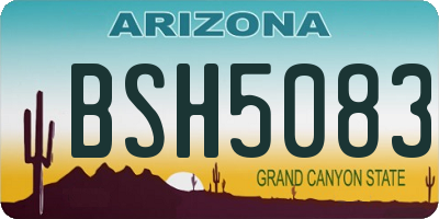 AZ license plate BSH5083