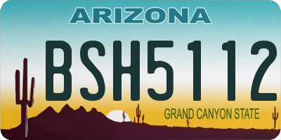 AZ license plate BSH5112