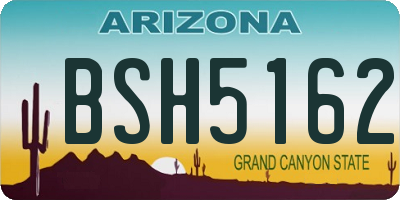 AZ license plate BSH5162
