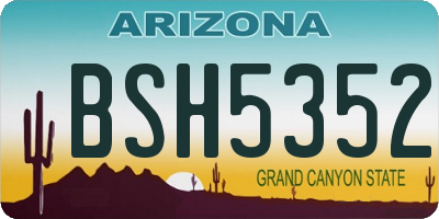 AZ license plate BSH5352