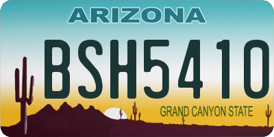 AZ license plate BSH5410