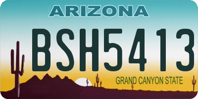 AZ license plate BSH5413