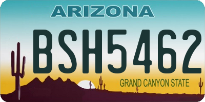 AZ license plate BSH5462