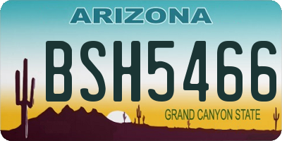 AZ license plate BSH5466