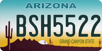 AZ license plate BSH5522