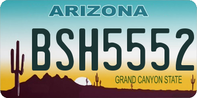 AZ license plate BSH5552