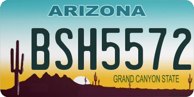 AZ license plate BSH5572