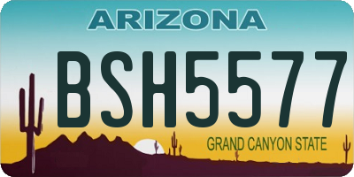 AZ license plate BSH5577