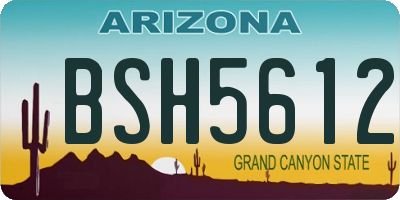 AZ license plate BSH5612