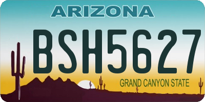 AZ license plate BSH5627