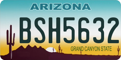 AZ license plate BSH5632