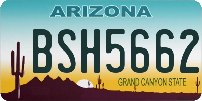 AZ license plate BSH5662