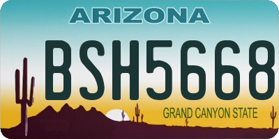 AZ license plate BSH5668