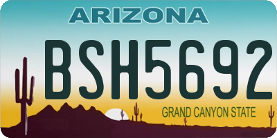 AZ license plate BSH5692