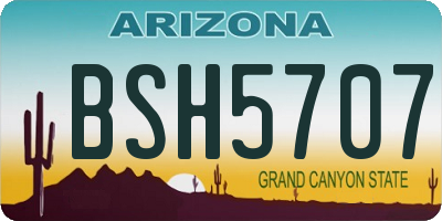 AZ license plate BSH5707