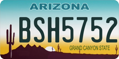 AZ license plate BSH5752