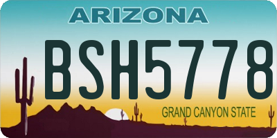 AZ license plate BSH5778