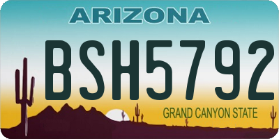 AZ license plate BSH5792