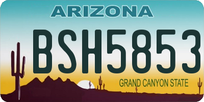 AZ license plate BSH5853