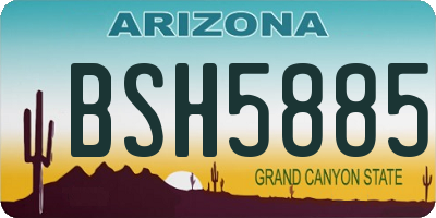 AZ license plate BSH5885