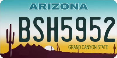 AZ license plate BSH5952