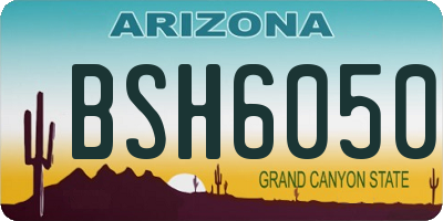 AZ license plate BSH6050