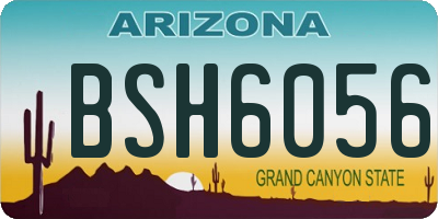 AZ license plate BSH6056